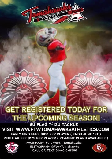 WHY JOIN THE TOMAHAWKS FAMILY? Tomahawks Core Values 1. Character First We develop disciplined, respectful athletes on and off the field. Football is the tool—building young men is the mission. 2. Development, No Drama We stay in our lane and water our own grass. Every player is coached, supported, and developed in a peaceful, competitive environment. 3. Proven Program, Our work speaks for itself: 2025 IFL Flag – Ben E. Keith Cotton Classic Champs 2025 IFL Bantam – CKP Plumbing Orange Classic Ch