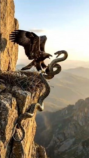 The Snake Entered The Wrong Nest | Golden Eagle vs Python | Wildlife 8K