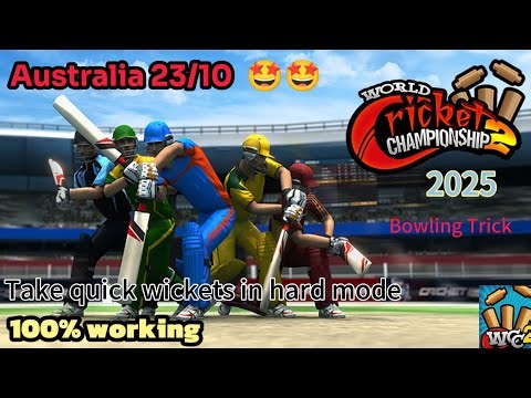 Bowling Trick's?? Take quick wickets in Wcc2 (Hard Mode)| All out under 30 runs | New trick 2025✅