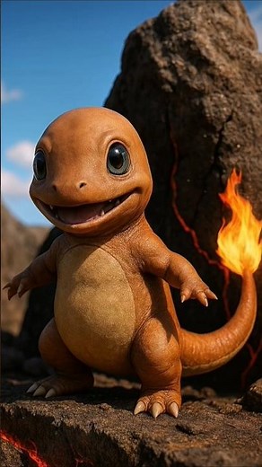 "Charmander’s Epic Evolution 🔥 | From Cute to Legendary! | Realistic #shorts #pokemon #anime