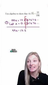 Recurring Decimal to Fraction #maths