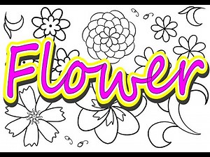 Easy Flower coloring pages for kids Free