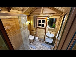 I AM BUILDING A TOILET AND BATHROOM IN MY WOODEN HOUSE - Full Video from start to finish