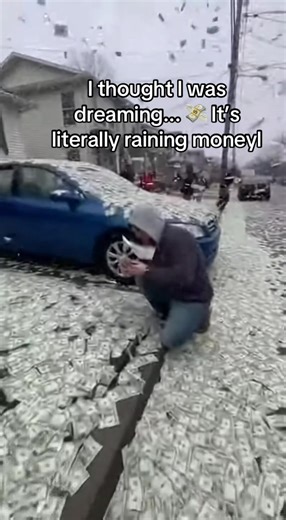 Surreal Experience of Money Raining Down