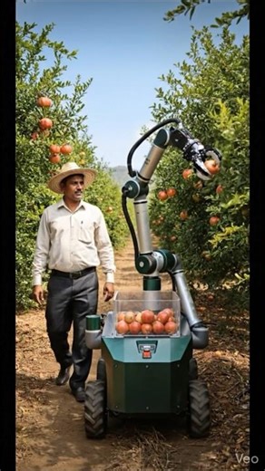 Smart Farming with AI: Robot Harvesting Fruits in Orchard 🚜🤖