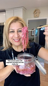 SUMAC ONION!💜 Sumac onion is so easy to make and will upgrade any dish! My dad used to make sumac onion every Saturday with my favorite sandwich - SABICH! It is a perfect addition to a salad bowl, roasted veggies, chicken, meat, or basically anything!✨ Follow @ruhamasfood for more🤍 RECIPE BELOW 👇 . . בצל סומאק משדרג כל מאכל! מתכון קל בתגובות💜 . . Recipe: Ingredients- 1 large red onion, cut to thin slices using a mandolin 1/2 teaspoon of pink salt or a regular salt 1 teaspoon of sumac 1/4 cup