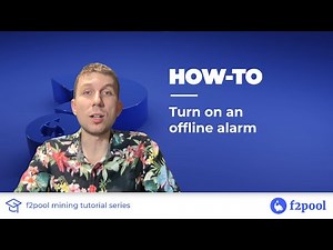 How to turn on an offline alarm using f2pool app