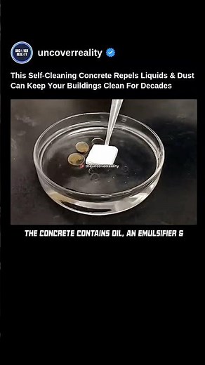 This Concrete Repels Liquids & Dust Can Keep Your Buildings Clean For Decades #engineering #shorts
