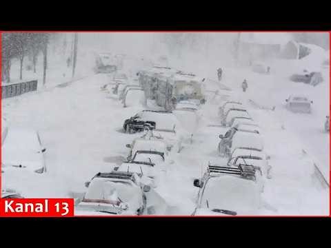 Snow and stormy winds close schools and roads, and cut power in some Balkan countries