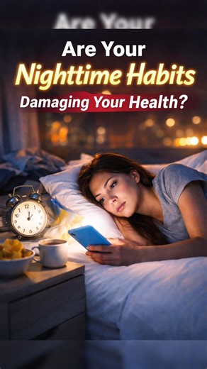 "Are Your Nighttime Habits Damaging Your Health?Top Nighttime Mistakes to Avoid#healthy#wellnesstip