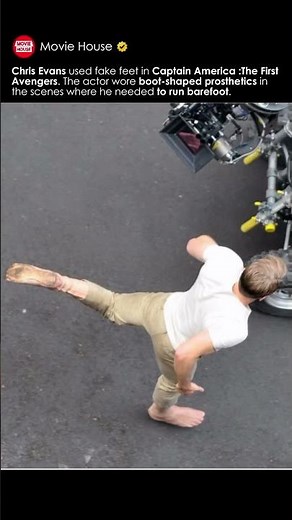 Chris Evans used fake feet in Captain America