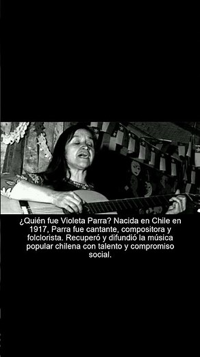 ¿Quién fue Violeta Parra?#VioletaParra #FolcloreChileno#MúsicaLatina #Cultura#ShortsEspañol#QuiénFue