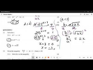 Grade 10 Algebra revision