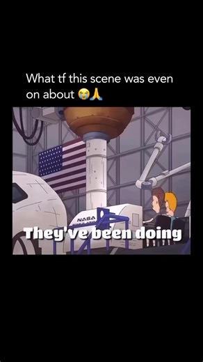 Dean on Instagram: "Finally a good job 🥹 That clip is from the 2022 movie Beavis and Butt-Head Do the Universe. In this scene, the duo has wandered into a NASA training facility and started playing with a high-tech docking simulator. Because they are Beavis and Butt-Head, they find the mechanical motions of the docking “probe” and “shuttle” hilarious and spend 18 straight hours “docking” the two pieces together while making their signature snickering sounds. The humor comes from the double ente
