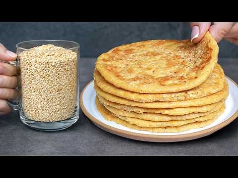 1 Cup of Sesame Seeds = High-Protein Flatbread! No Flour, No Yeast Bread 🤯