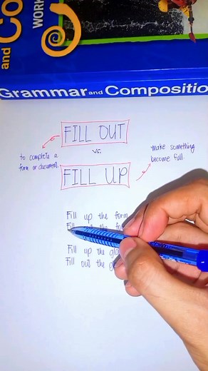 FILL OUT vs. FILL UP⚠️ Hope this helps! Follow me on my social media accounts for more videos‼️ YouTube: https://www.youtube.com/@sireyyyyychannel FACEBOOK: https://www.facebook.com/albert.veronilla?mibextid=ZbWKwL https://www.facebook.com/profile.php?id=100093005927344&mibextid=ZbWKwL TIKTOK: tiktok.com/@sir.eyyyyy Learn Basic English. #fyp #reels #learnenglish #basicenglish #englishonline #educational #educationalenglish #englishtutorial #internationalenglish #englishphilippines #englishbritis