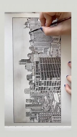 1K views · 21 reactions | Sketchbook drawing of Vancouver’s skyline...
