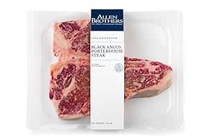 Allen Brothers, Black Angus Beef Porterhouse Steak, USDA High Choice, 1.25 lb