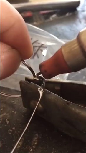 Welding and repairing the glasses frame with precision cold welding machine