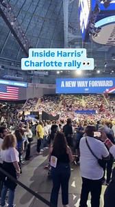 A 360° viewpoint of the crowd inside Bojangles Coliseum for Harris’ Charlotte rally on Thursday. 👀 | WBTV News