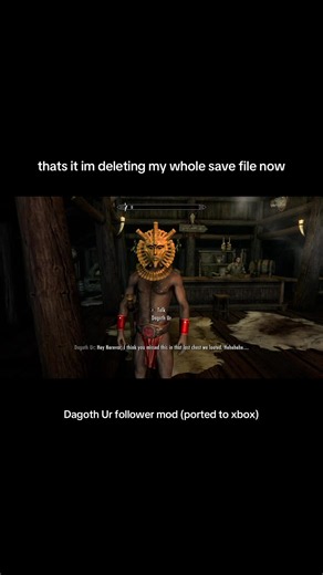 DANG IT DAGOTH! He also handed me 500 dwemmer cogs after this 💀 #dagothur #skyrim #moddedskyrim #fyp