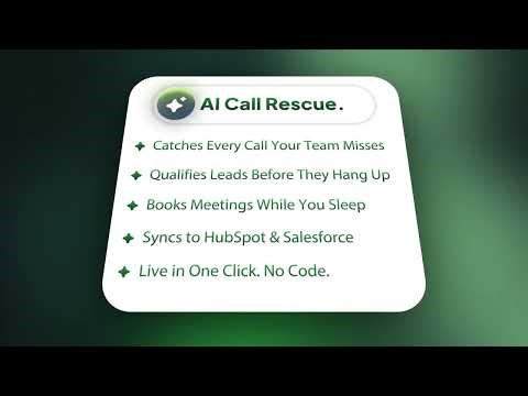 AI Answers Your Missed Calls, Qualifies Leads & Books Meetings