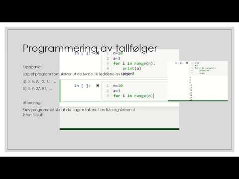 1A Rekursive sammenhenger - programmering
