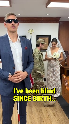 Blind man sees for the first time at wedding 🥹 A blind man sees for the first time at his wedding. The emotional moment is captured as he sees his bride walk down the aisle, marking a life-changing experience. #blessed #family #couple #wedding | The Valley Drama Team