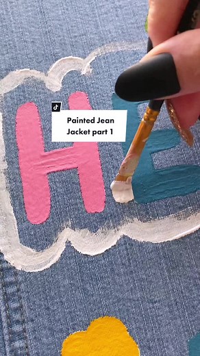 Customizing Jean Jacket with Acrylic Painting Process