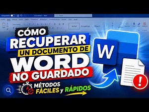 👉 Cómo Recuperar un Documento de Word NO Guardado 😱✅ (Métodos FÁCILES y Rápidos 2026) 🔥