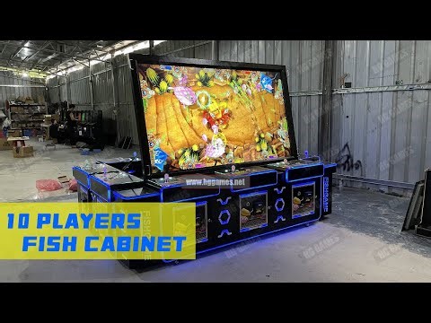 10 seats 86-inch display fish table game cabinet