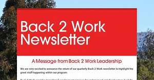 Back 2 Work Newsletter