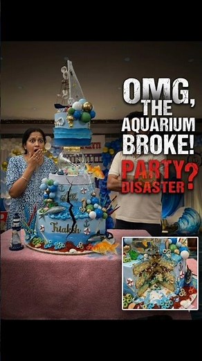 marine theme | aquarium theme | cake with live fish