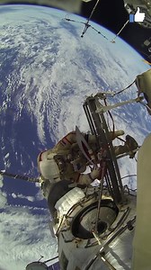 Amazing view outside the ISS 🛰️ 😱💯 The object in the cosmonauts hand is the Sochi Olympic Torch, part of a symbolic EVA to celebrate the 2014 Winter Olympics in Russia.🚀 | Airlines SE Rileted Vlogs