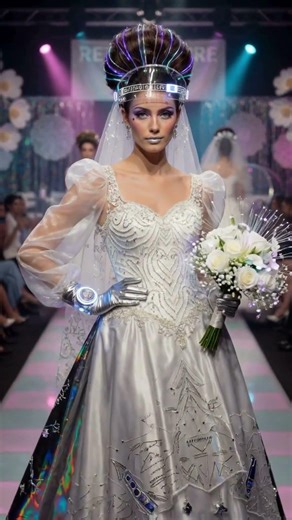 Dramatic Sleeves Wedding Dress Catwalk | Trendy Bridal Gown Runway | GuntherSound Music