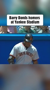 June 8, 2002: Barry Bonds hits a three-run homer to the right-field upper deck, his only home run at Yankee Stadium. (via MLB) #baseball #MLB #barrybonds #fblifestyle | MLB Throwbacks
