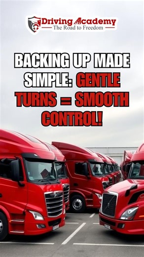 BACKING UP A TRACTOR TRAILER MADE SIMPLE! CDL HACK 🚛 Backing up a tractor trailer isn’t like parking your car, it feels bigger, heavier, and way more intimidating. But here’s the secret: small turns and mirror control. 👉 If you see the trailer drifting left, turn left. 👉 If you see it drifting right, turn right. 👉 Keep your adjustments small, smooth, and steady. Do that, and suddenly what looked impossible becomes second nature. At Driving Academy, we’ll train you step by step until this mov