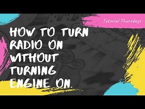 How to turn radio on w/out turning engine on | Honda