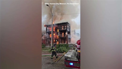 Crews battle 2-alarm fire Friday morning at Kansas City, Missouri, apartment