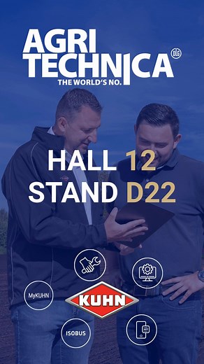 🌱 Need performance and precision? Our crop care solutions are ready to take on your challenges 🔥 #AgriTechnica 📍 Hall 12 – Stand D22 | KUHN