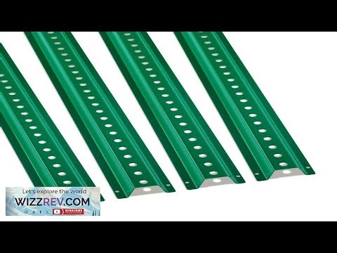 VEVOR 8FT U Channel Sign Post 4Pack Green Heavy Duty Steel Fixed Fence