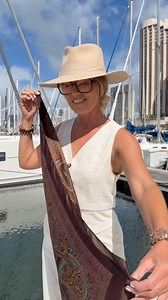 Here’s a fun way to tie a silk scarf around your neck. What do you think ? #scarf #silkscarf #DIYFashion #stylinghacks #fashionhacks | Blonde Beach Vibes