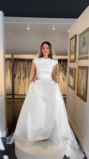 Why have one bridal look when you can have two?! 🎀 We’re in love with our new mini wedding dress that just arrived in store! | Moments Made Bridal