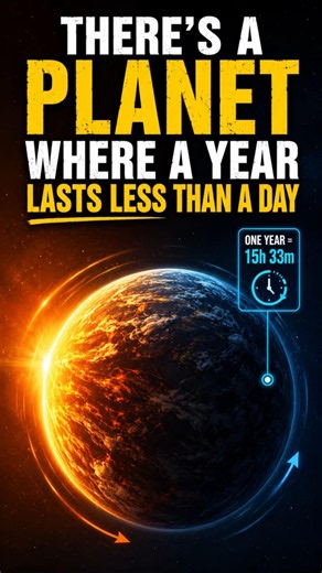 THERE'S A PLANET WHERE A YEAR LASTS LESS THAN A DAY #facts #space #cosmos #astronomy #science