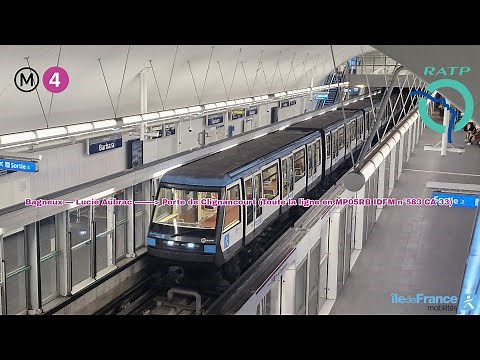 [Métro ligne 4 RATP] MP05RB IDFM n°583 (CA33) – Bagneux Lucie Aubrac à Porte de Clignancourt #ratp