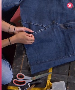 Fabrique toi-même ta jupette en jean grâce aux conseils de Nicole, styliste | Le Bonbon