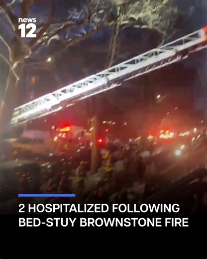 JUST IN: The FDNY says two people are recovering at the hospital after a fire broke out in a brownstone in Bed-Stuy. https://bit.ly/46aWrPA | News 12 Brooklyn