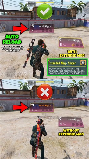 ✅ Extended MOD vs Shotgun Auto Reload Tricks in CODM BR💯💀codmobile pro settings #shorts #codmbr #cod