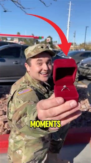 She wasn't expecting this from her soldier 😲 #proposal #surprise #love