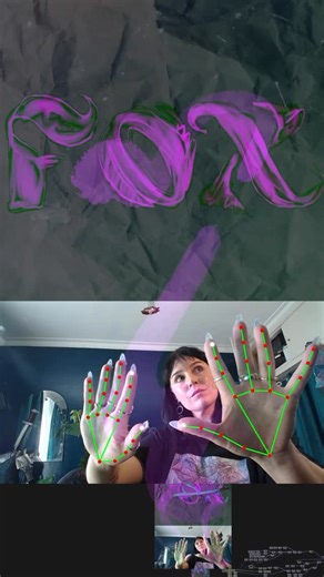 Laura Alice Bracken on Instagram: "Genuary Day 2: 12 Principles of Animation. (Trying to catch up 😅) today I’m experimenting with mixing hand-drawn frame-by-frame animation with hand-tracking. Will be putting all Genuary files on my patreon 🫶🦋 Based on a dream I had of being a hunted fox. Gratitude to @blankensmithing for his mediapipe component. Built with @touchdesigner music is Soma by @ninajirachi"